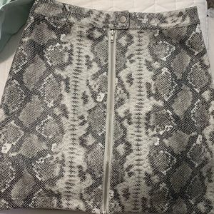 Snake print mini skirt